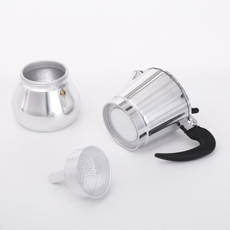 Unique wavy top pot, 3 cups 6 cups stovetop espresso maker aluminum moka pot