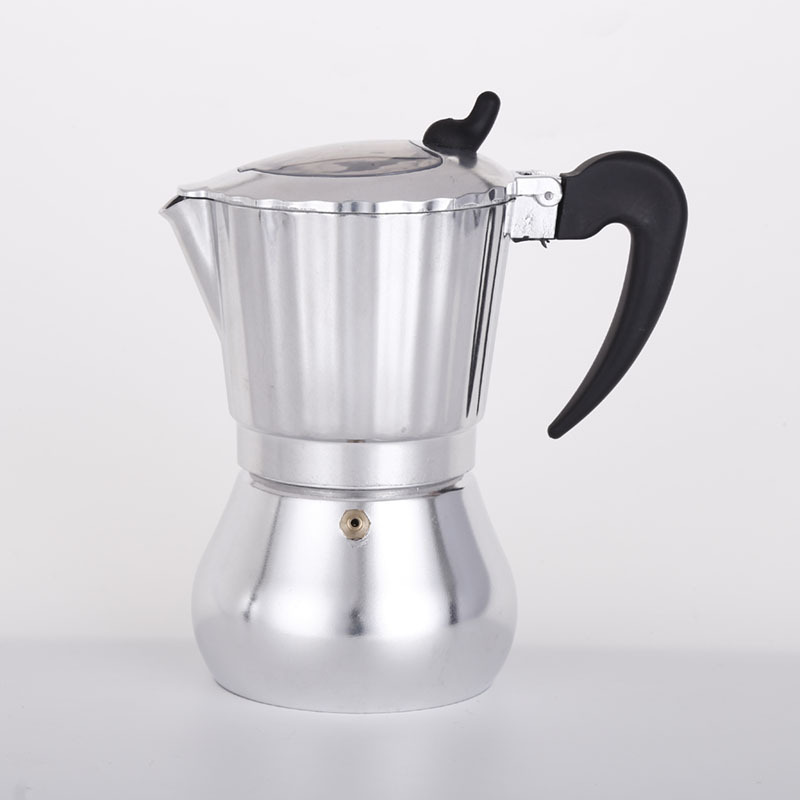 Unique wavy top pot, 3 cups 6 cups stovetop espresso maker aluminum moka pot