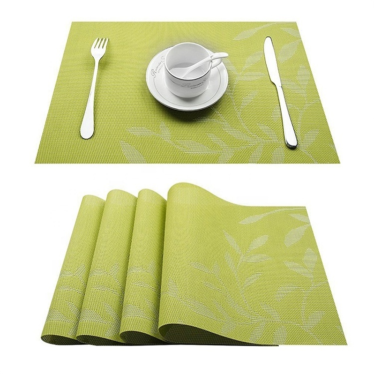 Cheap Mesh Foldable PVC Table Mat Washable Placemat Plastic Dining Table Place Mats