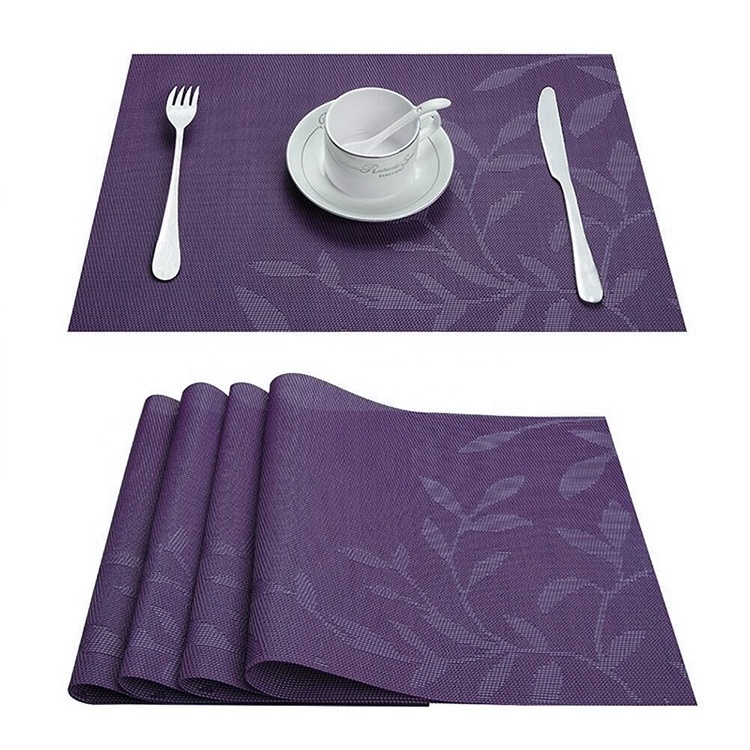 Cheap Mesh Foldable PVC Table Mat Washable Placemat Plastic Dining Table Place Mats