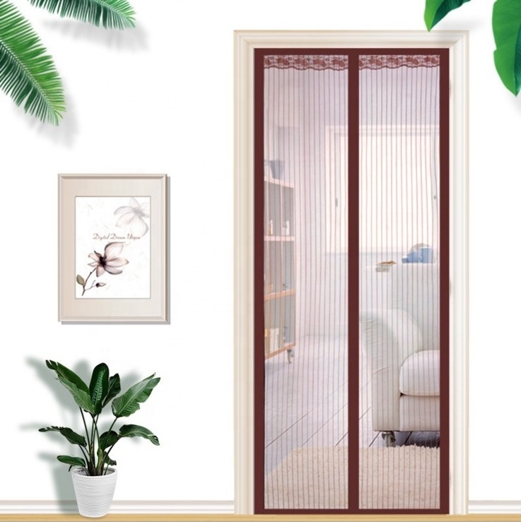 Black Magnetic Screen Summer Prevent Mosquito Net Curtain High Quality Door Curtain Hands-Free Anti-Mosquit Curtain For Home