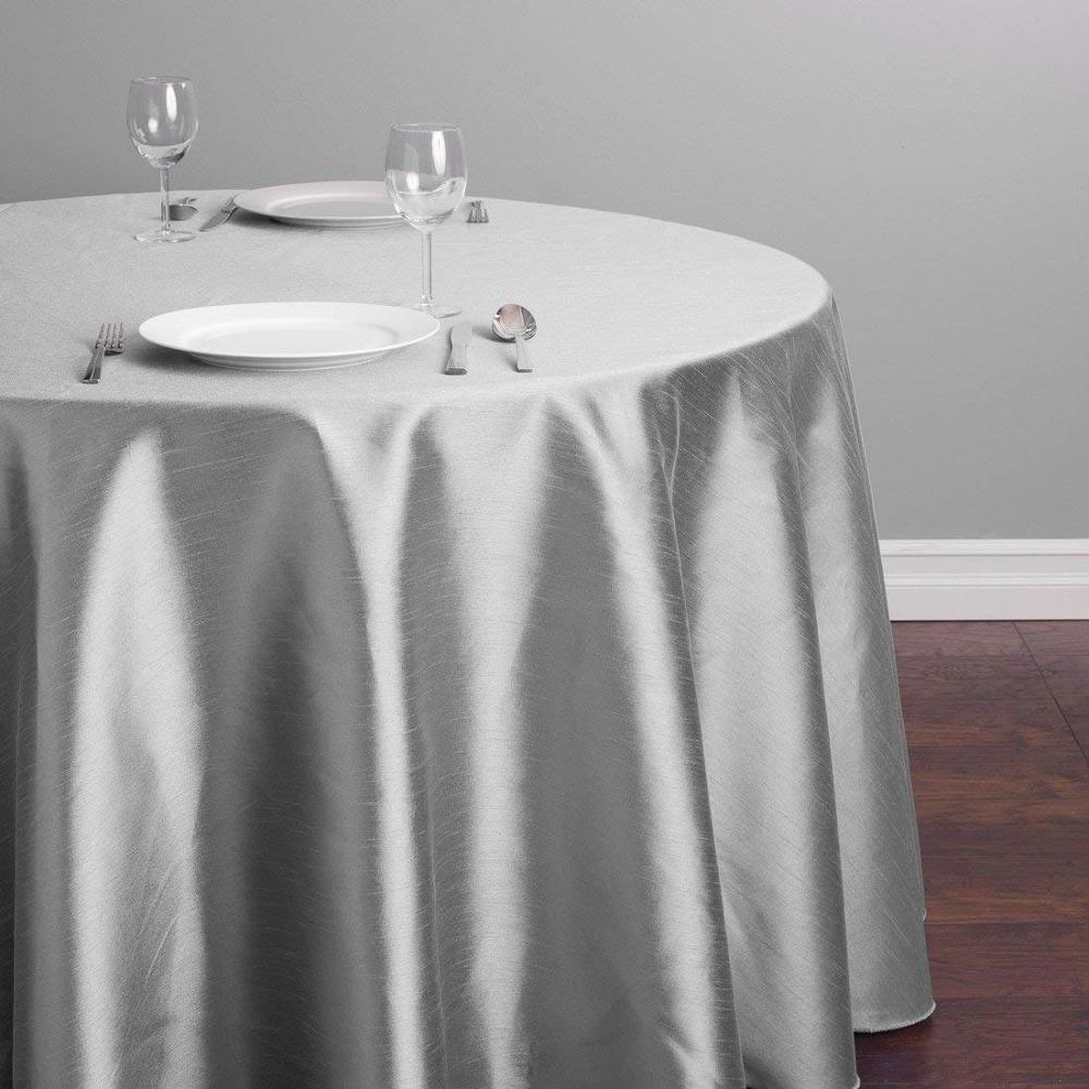 Topfinel 120' 132 Round Tablecloth For Wedding Banquet Table Cover Washable Satin Table Cloth