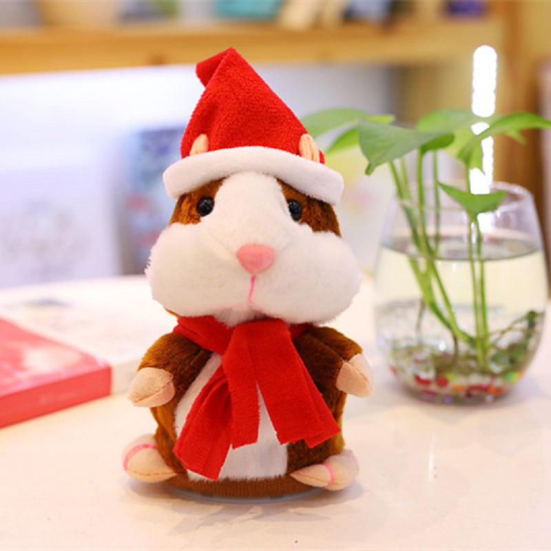 Fox Hamster Christmas Adult Chipmunk Birds Singing Recordable White Polar Bear Apple Repeat Stuffed Animals Talking Animal Toy