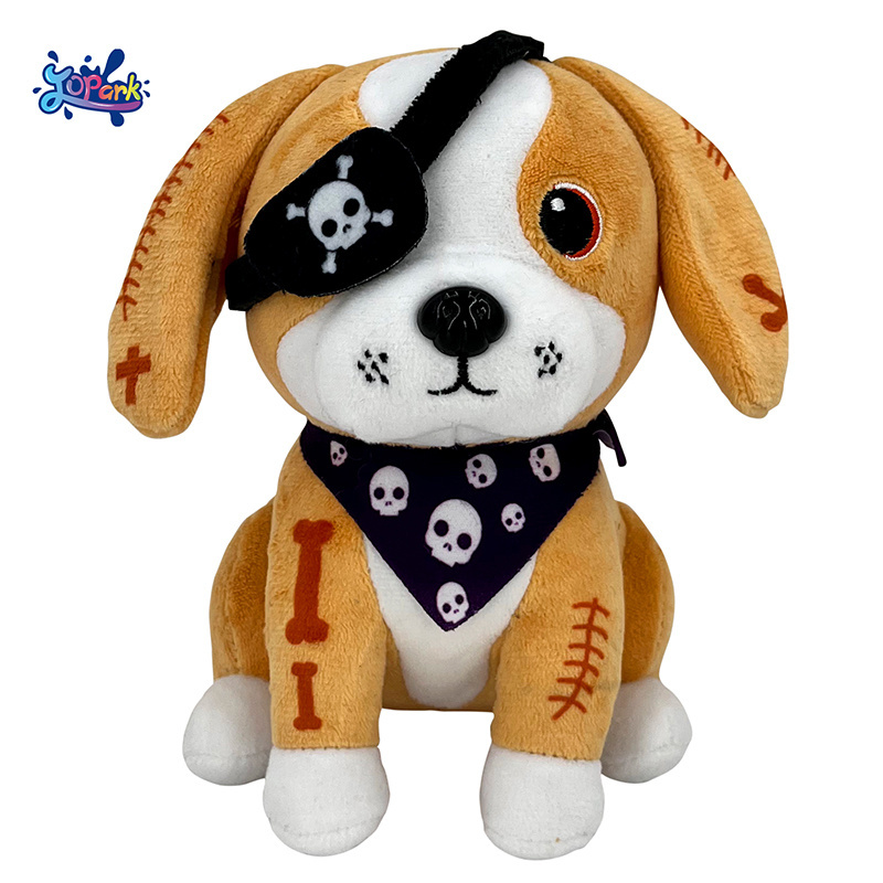 OEM ODM Halloween Soft Puppy Plushies Stuffed Animal Plush Toy Small Dalmatian Dog Decoration Gift With Pumpkin Hat For Kid Baby