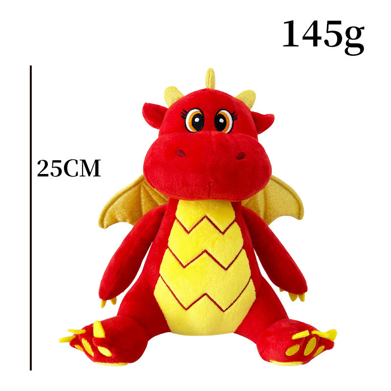 25cm custom plush dragon Chinese mascot dragon stuffed dinosaur animal toys soft flying dragon gifts