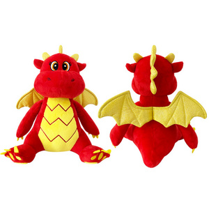 25cm custom plush dragon Chinese mascot dragon stuffed dinosaur animal toys soft flying dragon gifts