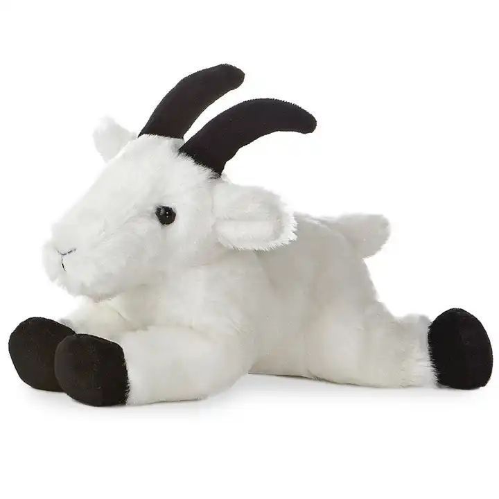 custom wholesale soft white lying and standing sheep goat stuffed plush toys