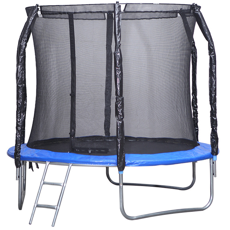 6FT Garden Trampoline with Safety Enclosure Net Jump Outdoor Fitness PVC Spring Cover Padding Trampoline For Kids