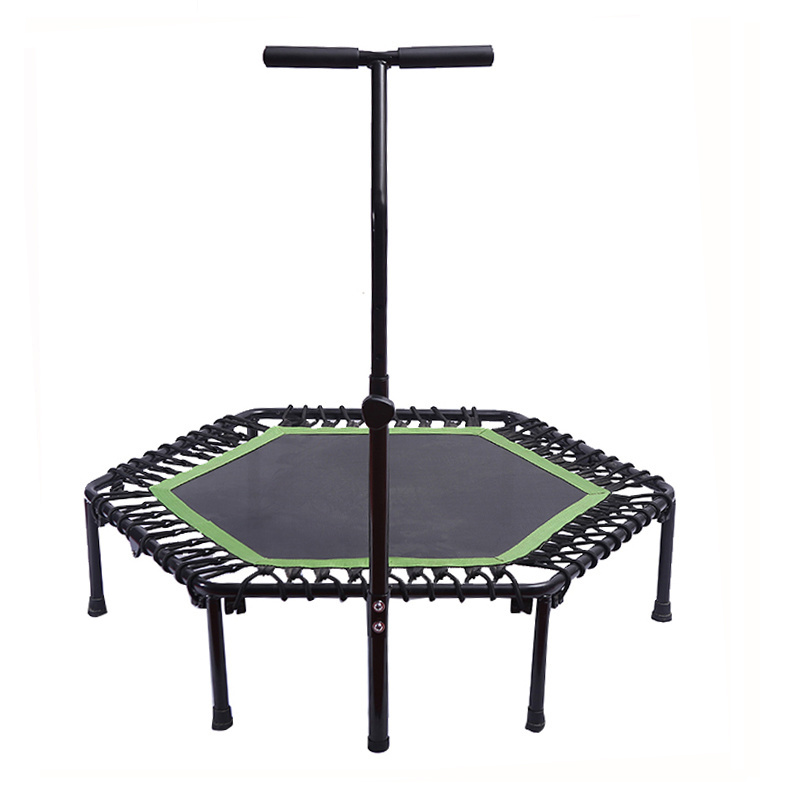 Home Exercise 44 inch indoor bungee trampoline with T bar jump sport trampoline outdoor gymnastic hexagon trampoline for sale