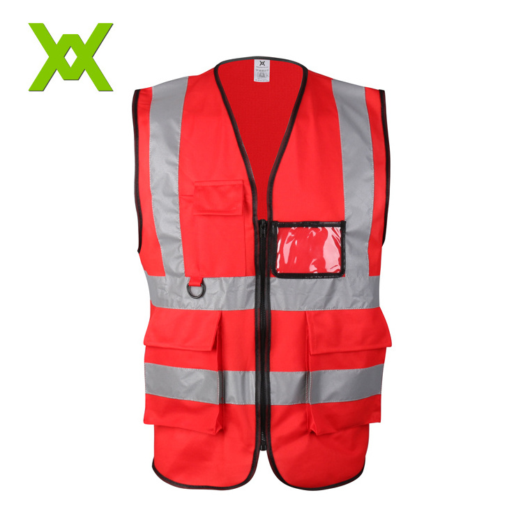 Custom hi vis workwear vest safety jacket reflective safety vest