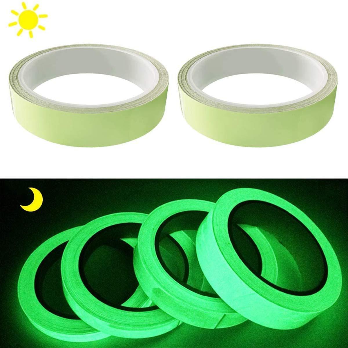 Glow in The Dark Self-Adhesive Tape, Luminous Safety Warning Tape Sticker for Stage Bikes Stairs Green