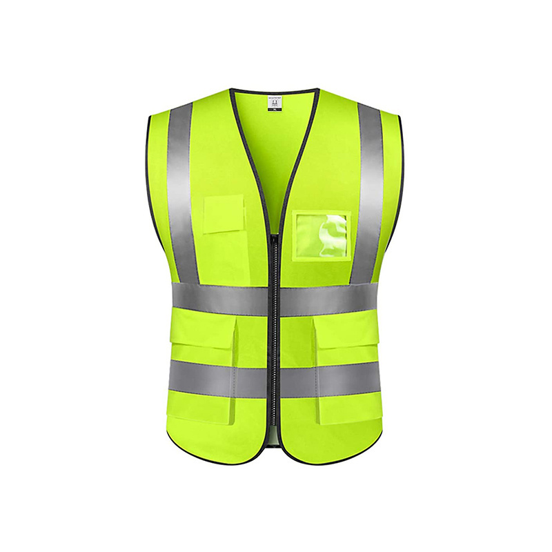 In Stock Reflective Vest Construction Security Safety Vest Hi Vis Work Reflective Clothing With Pockets