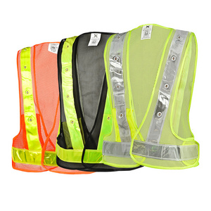 LED Reflective Running Mesh Safety Vests with High Visibility Night Lights, Adjustable Safety Gear for Walking, Cycling, Biking