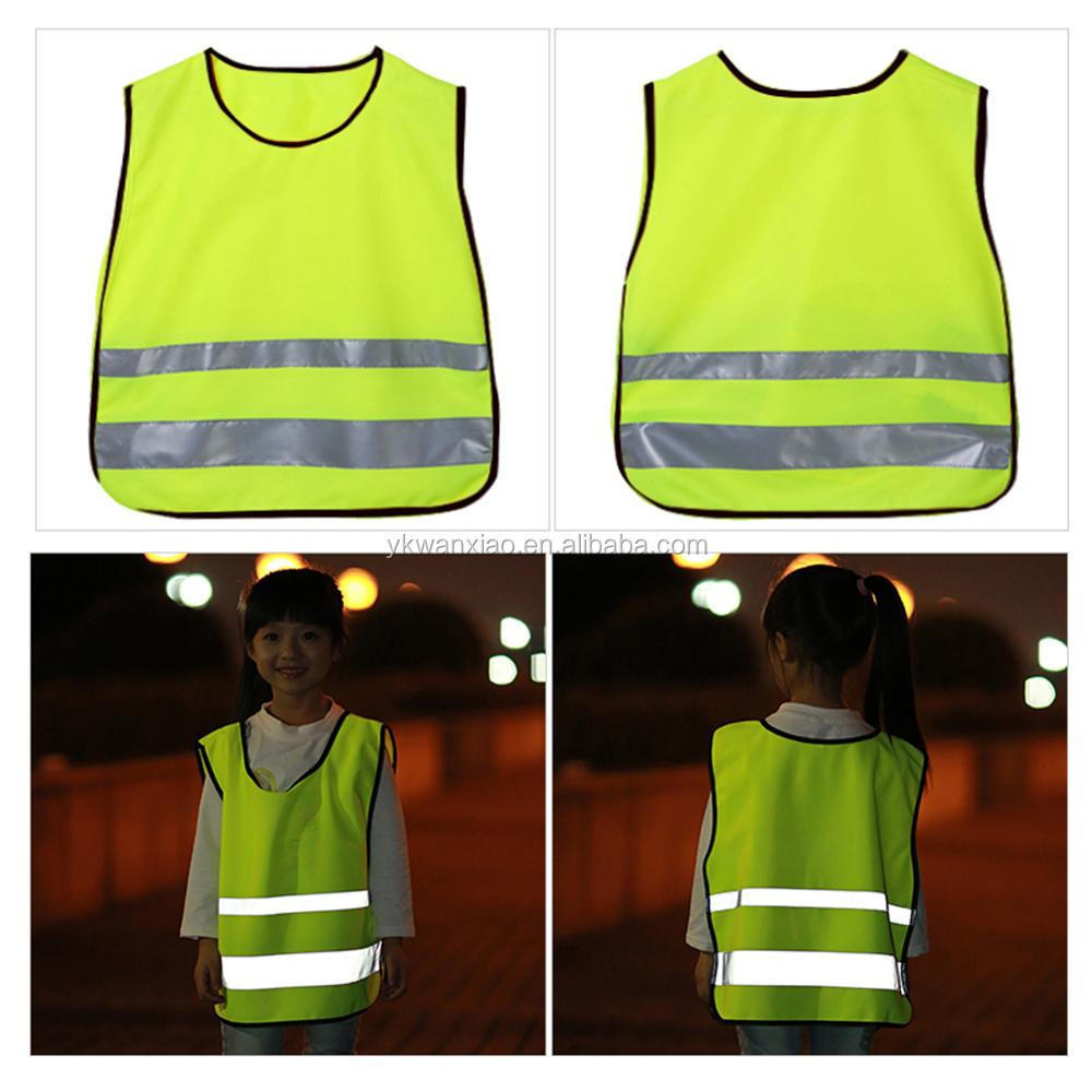 Hi Viz fluorescent  kids children safety vest reflective children vest with EN1150