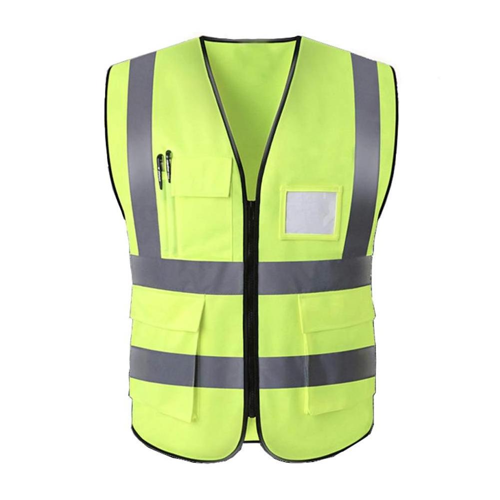 Safety Vest hi vis work High Visible Patch with Pocket Security Guard Reflective striping protective vest