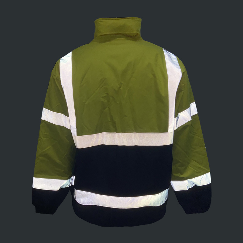 Hi Vis Reflective Safety Jackets Security Waterproof Padded Workwear Bomber Jacket