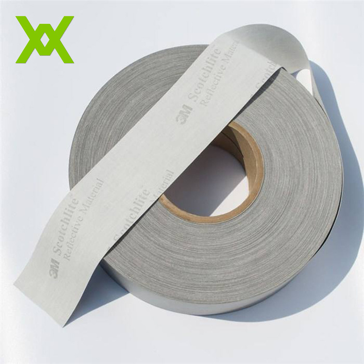 high visibility clear strip sew on clothes polyester  2925 grey reflective tape for clothing