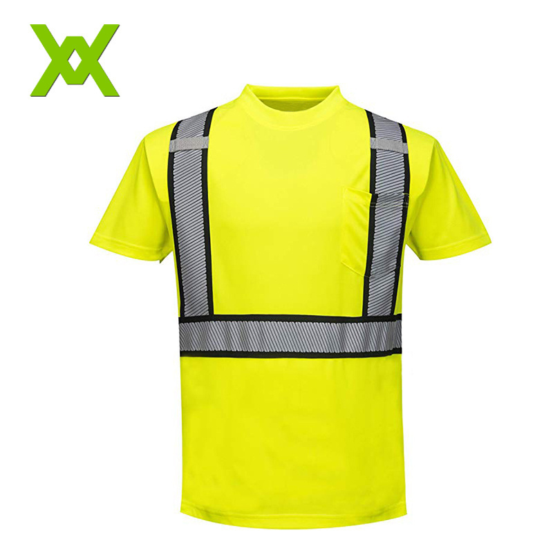 reflective work t-shirt hi-vis safety t-shirt reflective shirts reflector