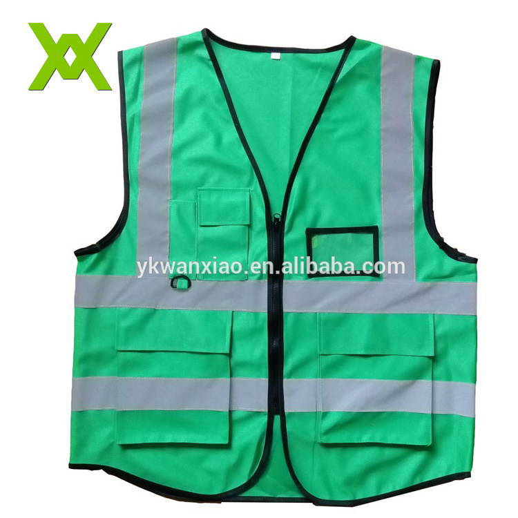 wholesale high vis reflective working  safety vest black from China with High reflective tape