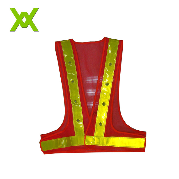 WX cinturon reflectante Women Men High Light LED Flashing Safety Reflective Vest with 16 Led Light