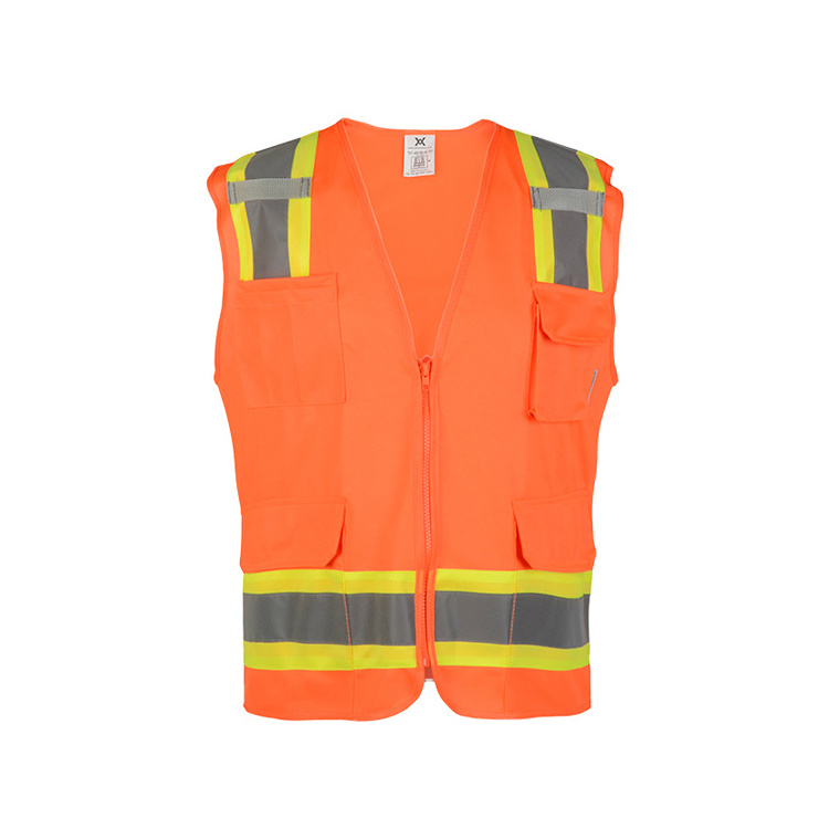 Orange high definition high reflective ansi class2 reflective safety vest