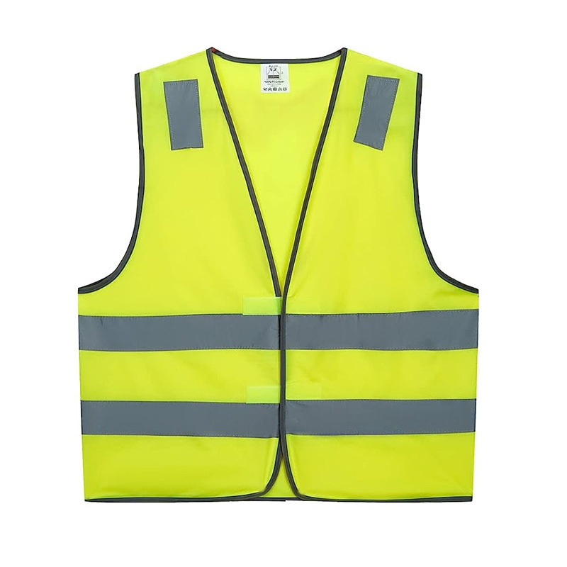 Yellow Reflective High Visibility Safety Vest Construction Work Vests for Men with Reflective Strips