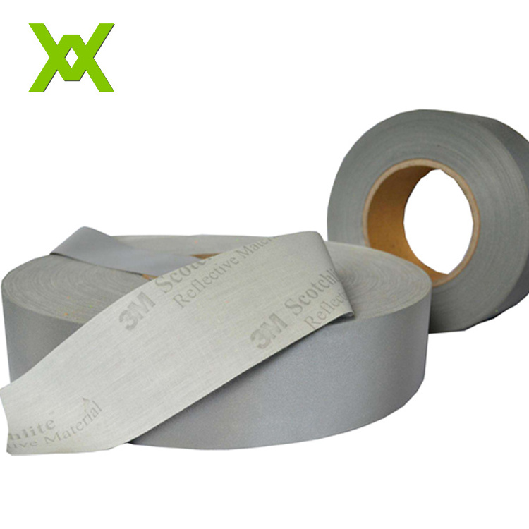 high visibility clear strip sew on clothes polyester  2925 grey reflective tape for clothing