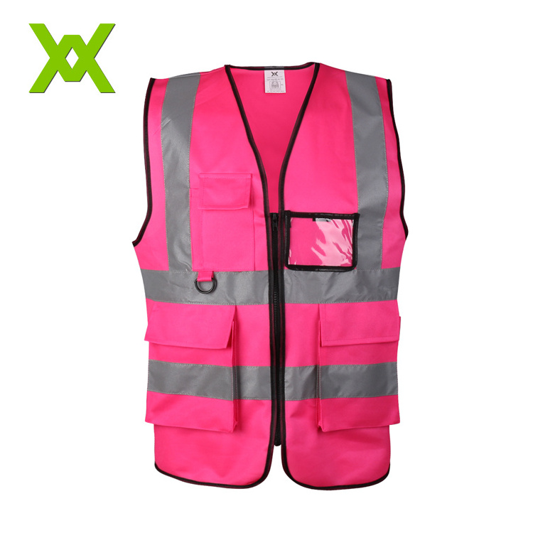 Custom hi vis workwear vest safety jacket reflective safety vest