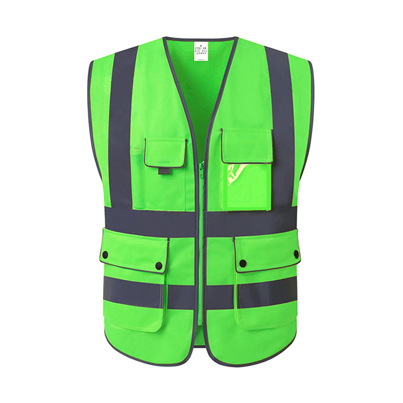 Custom Multi Pocket Hi Vis Reflective Mesh Breathable Workwear Reflective Safety Vest with Reflective Strips