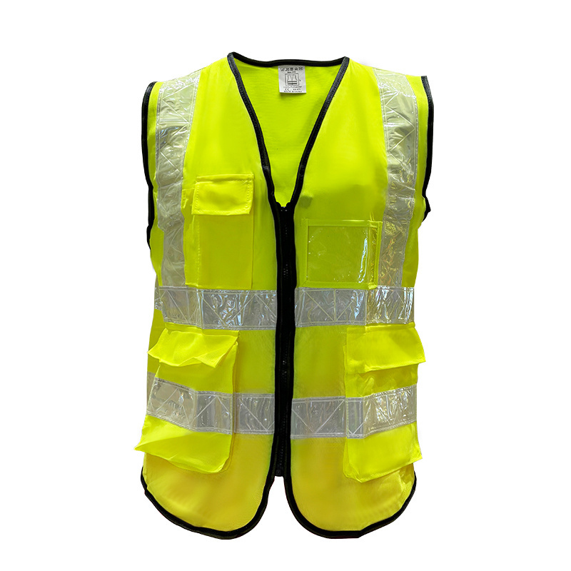 WANXIAO Personal Security Construction High Visibility Multi Pockets Reflective Safety Work Vest