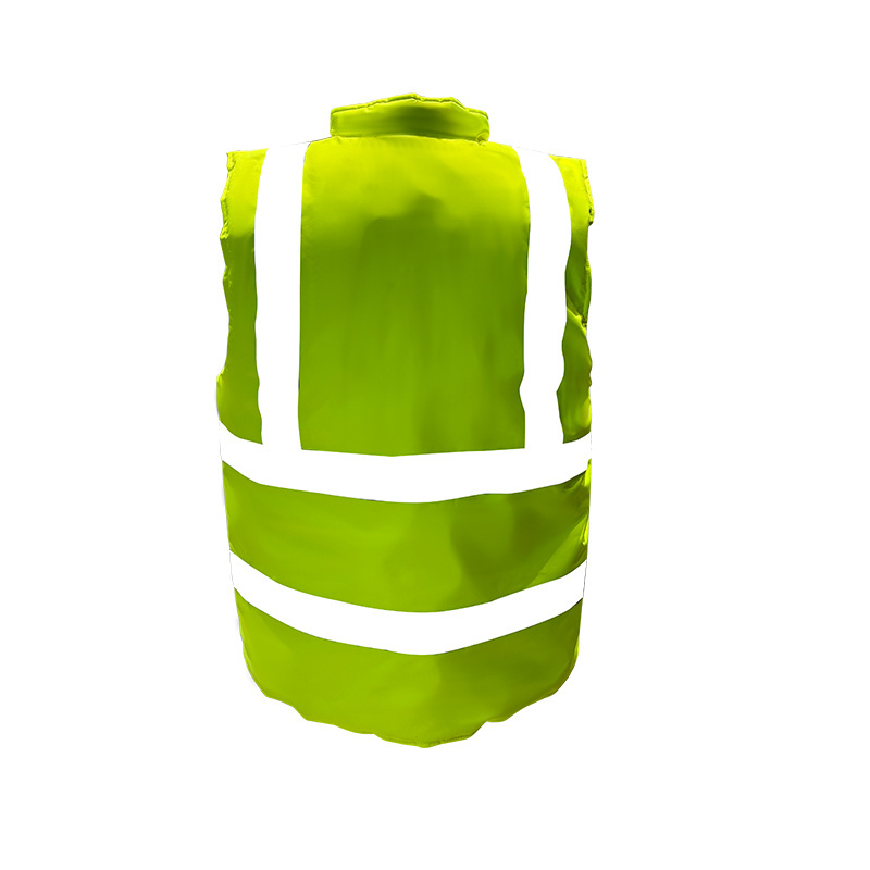 Quilted Winter Reflective Work Vest Mens High Visibility Safety Vest with Reflective Tape