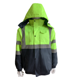 High Visibility Reflective Safety Winter Jacket with Reflective Tape Warm, Waterproof and LightWeight