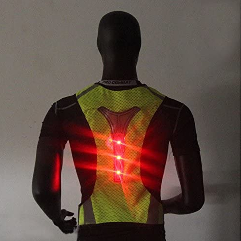 2023 NEW Outdoor High Visibility Flashing Led Running Reflective Safety Vest with LED Reflective Stripes for Night