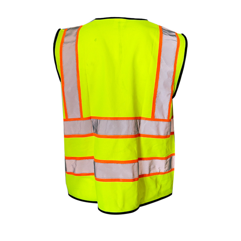 High Visibility Safety Reflective Vest Custom Your Logo Multipocket Workwear With Reflective Strips Outdoor Work Vests