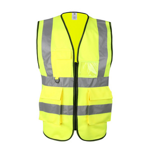 Custom hi vis workwear vest safety jacket reflective safety vest