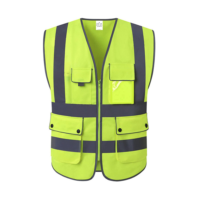 Custom Multi Pocket Hi Vis Reflective Mesh Breathable Workwear Reflective Safety Vest with Reflective Strips