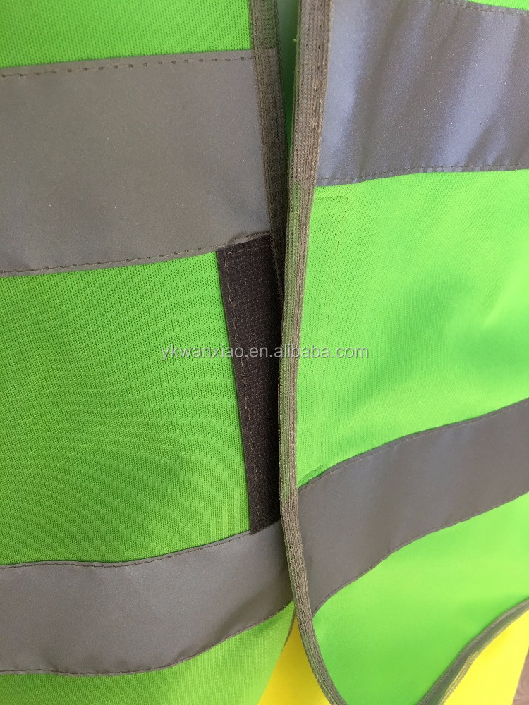 Wanxiao EN471 HI VIS lime green cheap vest outdoor luminous high reflective safety vest for road safety