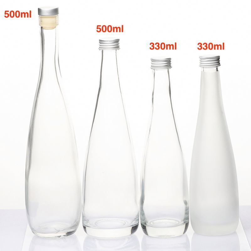 beverage juice glass bottle with swing top