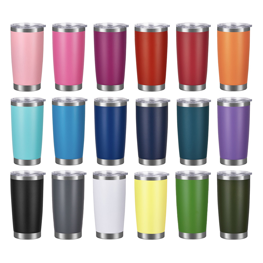 20oz Double Vacuum Insulated Stainless Steel Coffee Tumbler 5D UV Custom Powder Coated Cup with PP Lid Thermal Metal Mug