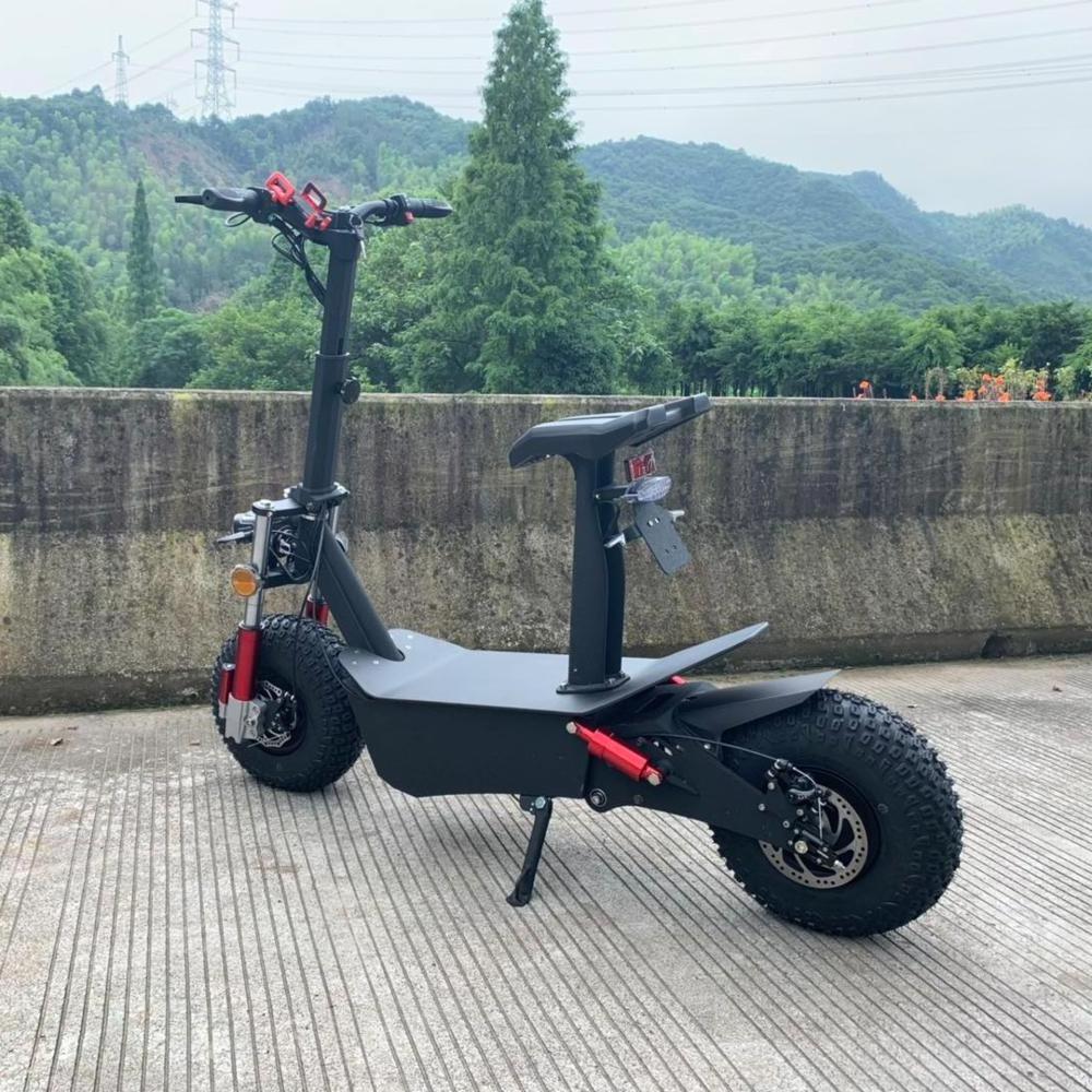 Dual Motor Electrico Fat Tire E Scooter Electro Wide Wheel Foldable Kick Electric Scooter For Adult