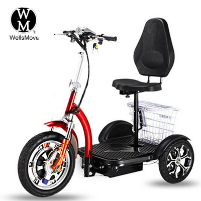 Wellsmove three wheels mobility 500W CE electric mobility tricycle scooter