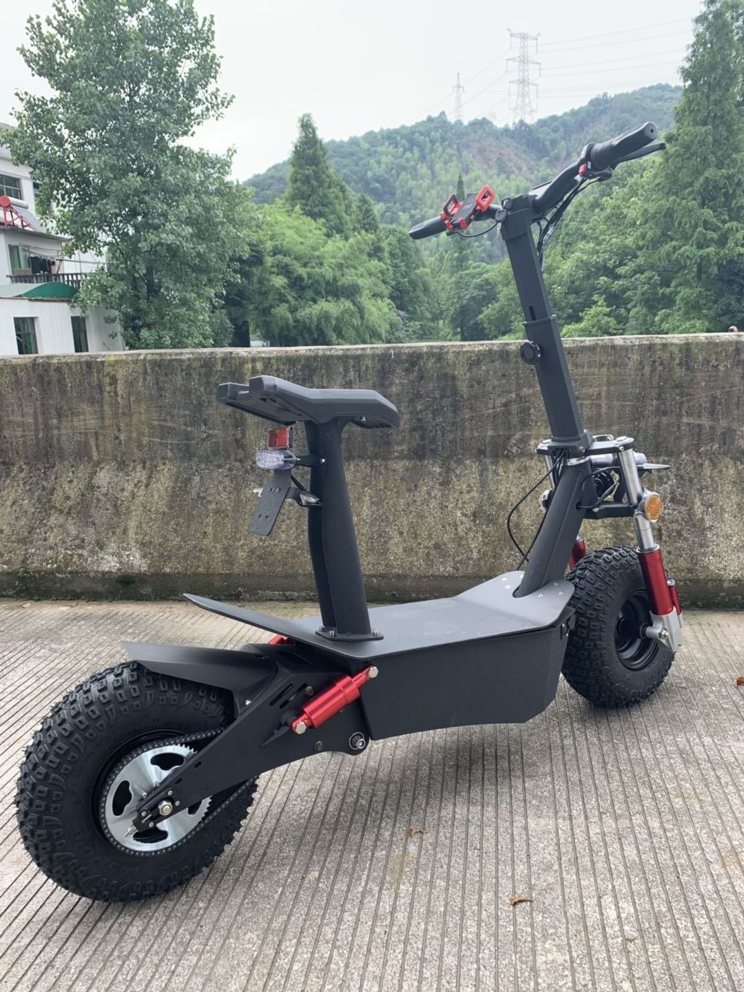 Dual Motor Electrico Fat Tire E Scooter Electro Wide Wheel Foldable Kick Electric Scooter For Adult