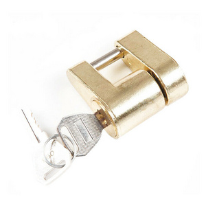 3 Universal 1/4" Small RV Boat Tongue Anti-theft Trailer Coupling Lock with Keys Tow Hitch Ball Bar Trailer Coupler Lock