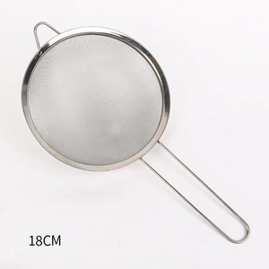 18cm Wholesale Stainless Steel Mesh Colander In Kitchenware Oil Spoon Filter Skimmer Sieve Colander Mesh Strainer