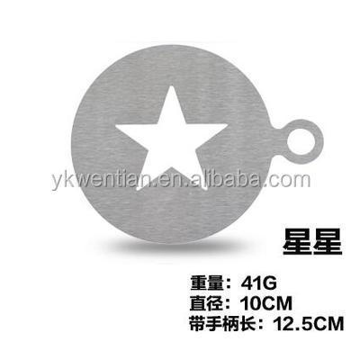 wholesale custom cake decorating Christmas stainless steel coffee stencil