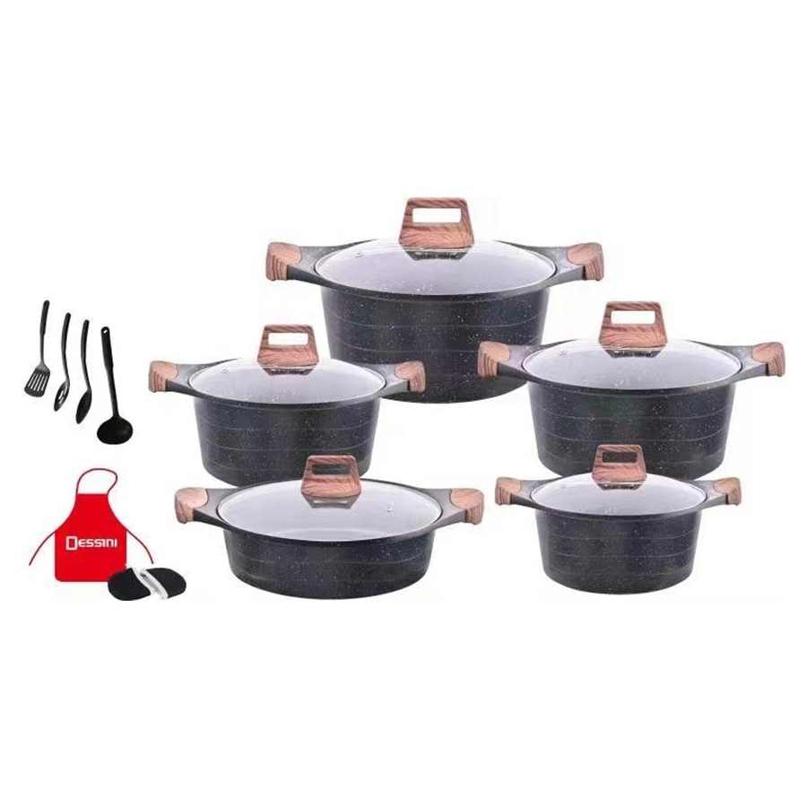 Winlife hot sales Kitchen 17pieces cookingware set cookware set cooking pot set induction cooker pots and pans