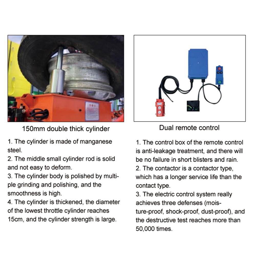 Hot Selling Vacuum electric three cylinder Auto Tire Changer Truck Tire Changer