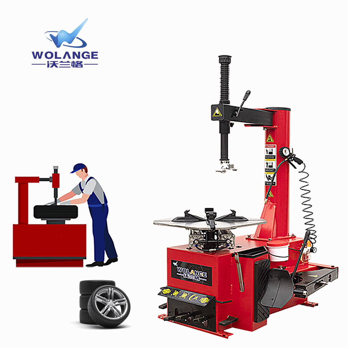 Factory Price W-969 Semi Automatic Tire Changer With Swing Arm 5 Pedal Tire Changing Machine