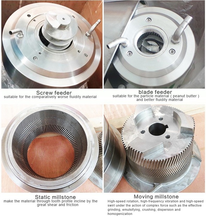 emulsifying colloid mill/ fish bone grinder/ hummus making machine