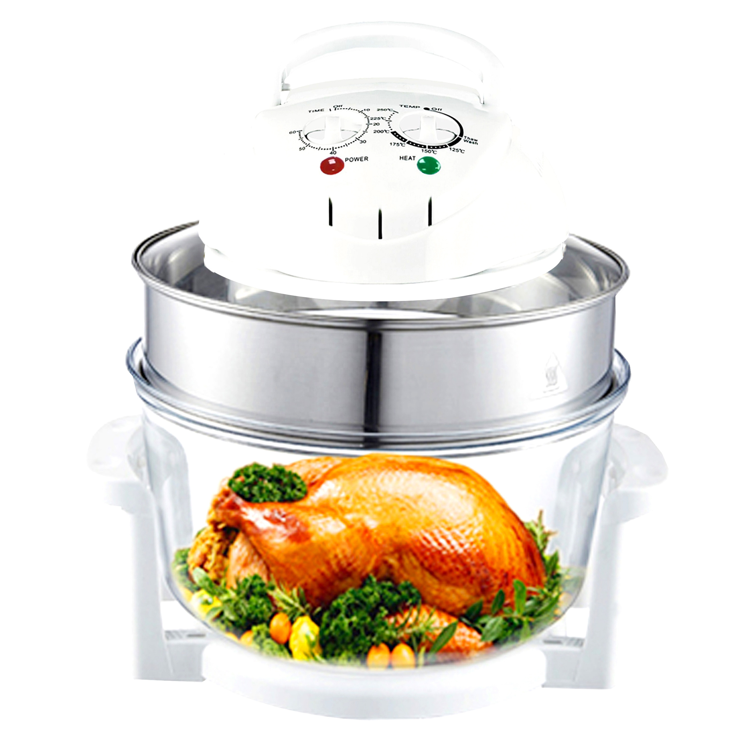 Household Hot Sale 12L Desktop Halogen Oven without Oil Electric Glass Convection oven Microwave Deep Air Fryers